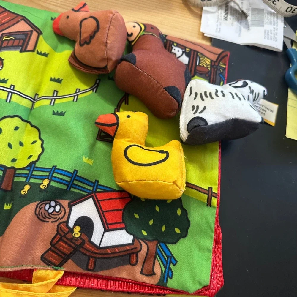 Melissa & Doug K's Kids Fun on the Farm Soft Play Mat and 9 Plush Figures Set
